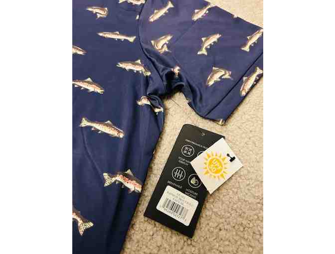 3 FISH SUN-SHIRT - Fun, Blue (UPF-50: Adult, Extra Large)