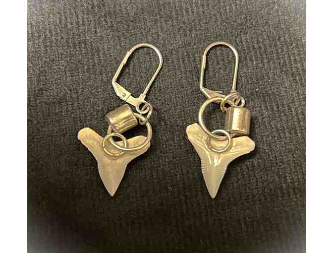 JEWELRY: Earrings, SHARK TOOTH (Silver, Handcrafted) - Photo 3