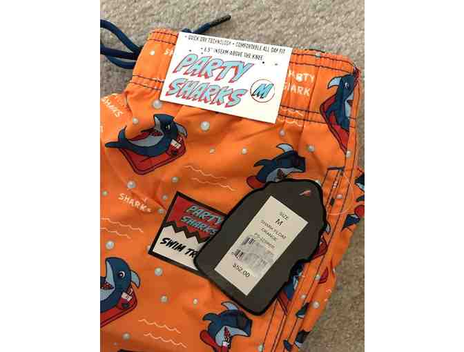 Swim Suit: SHARK ORANGE (Small, Party Sharks, New) - Photo 2