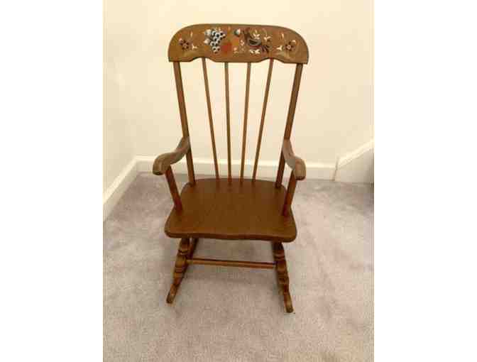 VINTAGE 1950's Rocker (Mid-Century, Wood, Stencils, Kids, Dolls) - Photo 2