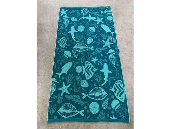 FISH TOWEL (Teal, Luxury Oversized, 72'x36')