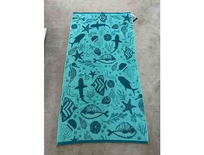 FISH TOWEL 2: Teal, Luxury Oversized (72"x36") - Photo 2