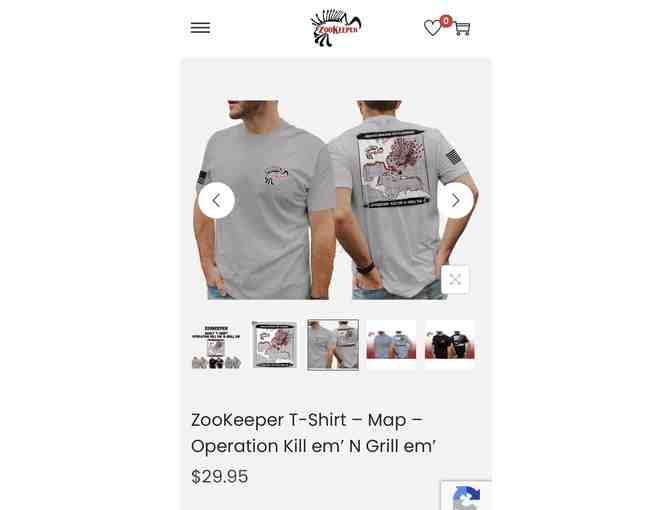 LIONFISH: T-Shirt (In Grey, Adult Size Large) - Photo 4