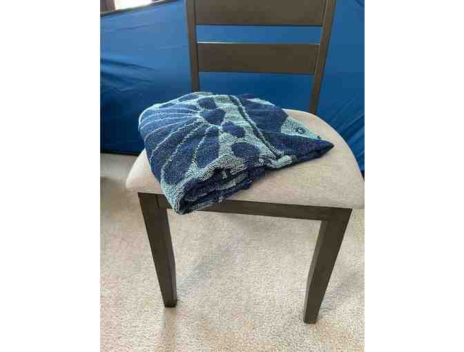 TOWEL Fish (Navy/Teal) - Oversized, Reversible, 60" x 30" - Photo 4