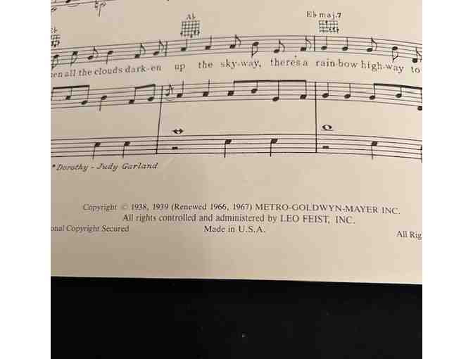 WIZARD OF OZ (1967, Original Sheet Music, OVER THE RAINBOW) - Photo 4