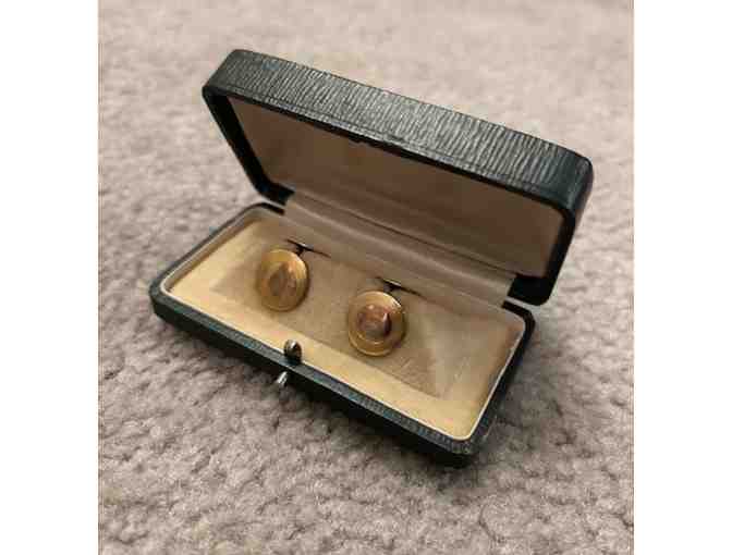 1920's: Cufflinks (Art Deco, Gold) - Worn to a Wedding in 1920 - Photo 1
