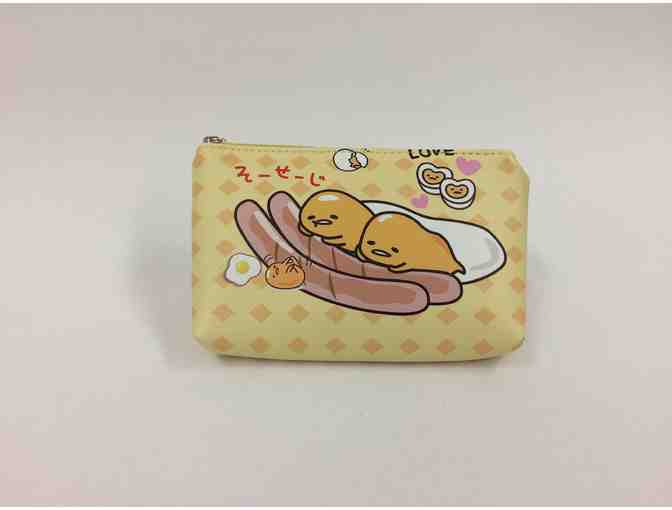 Gudetama Figurine Blowing Bubble + Yellow Padded Gudetama Coin Purse