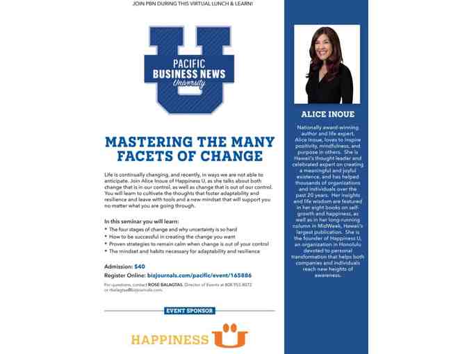 VIRTUAL: Happiness U Presentation by Alice Inoue