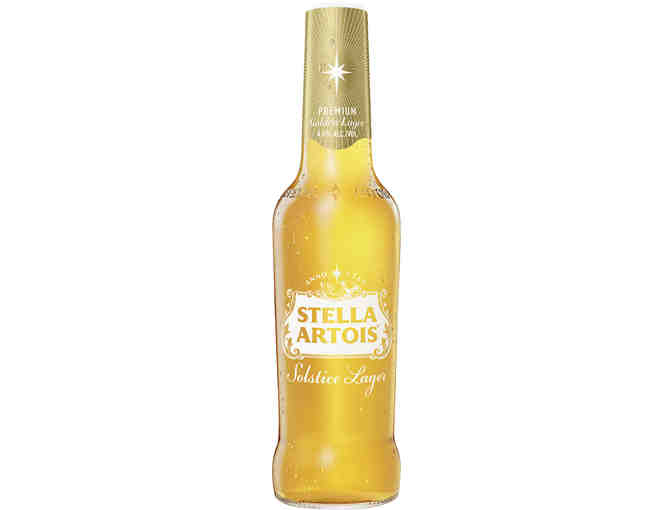 Stella Artois 80 Qt. Rolling Cooler and Cases of Stella Artois Family of Lagers