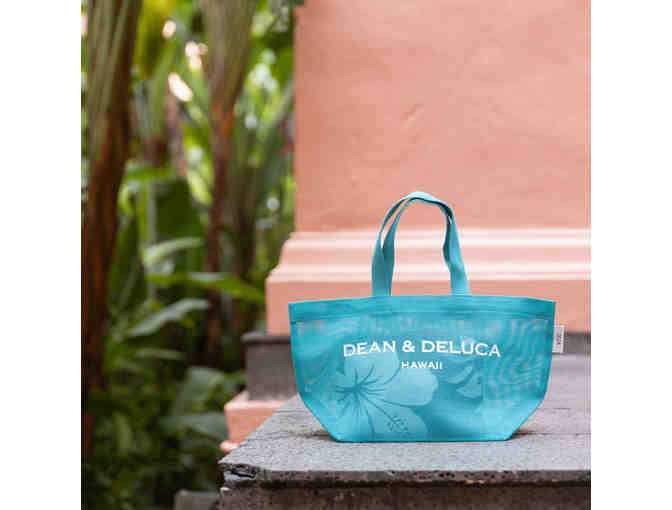 DEAN & DELUCA HAWAII Small Mint Green Mesh Tote Bag-4