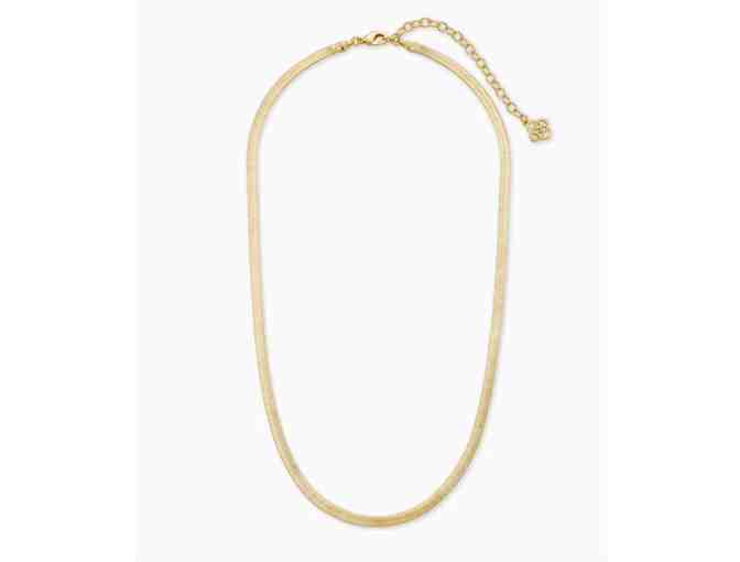 Kendra Scott Kassie Gold Chain Necklace and Grayson Gold Stretch Bracelet