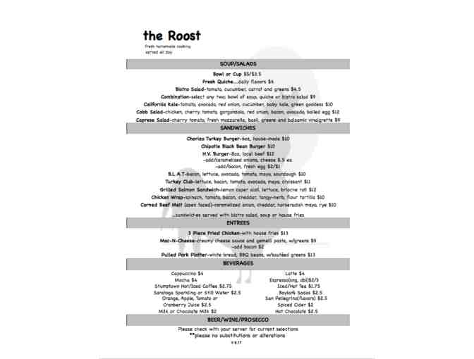 The Roost $50 gift card