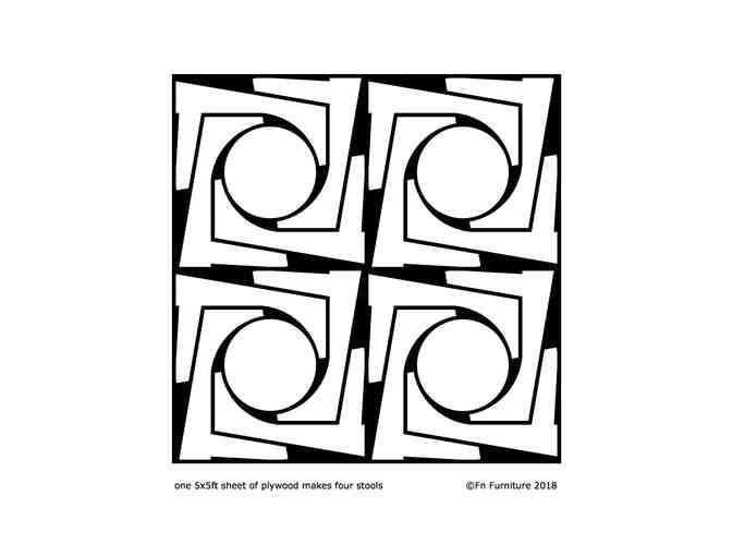 Two counter stools from Ken Landauer's Fn Furniture