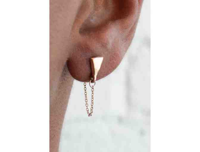 Lauren Wolf 14K Yellow Gold Triangle Chain Earring
