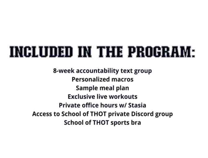 School of THOT 8-week virtual fitness bootcamp
