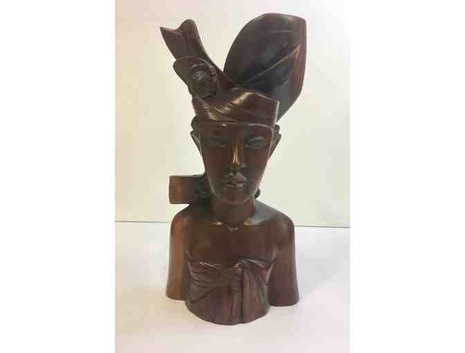 VINTAGE WOOD HAND CARVED BUST SCULPTURES