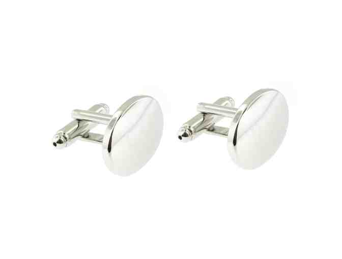 Plated Oval Cuff-links