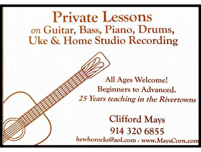 3 Private 30-Minute Guitar or Ukulele Lessons with Clifford Mays