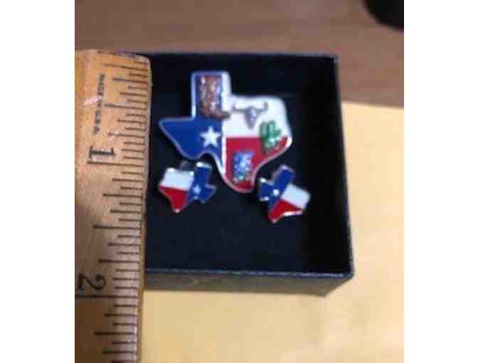 State of Texas Pin and Earrings
