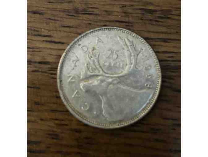 1968 Canadian 25 cent coin