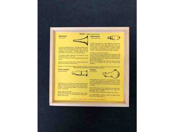 Bird Whistles in Wooden Box