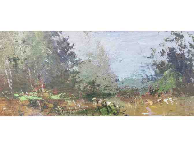 Lizzie Abelson 'Kennebunk Plains no. 3' framed acrylic on hardboard