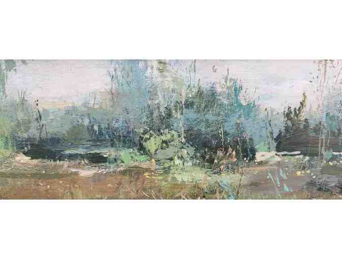 Lizzie Abelson 'Kennebunk Plains no. 1' framed acrylic on hardboard