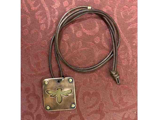 Honey Bee Pendant- by Earth Metalworks