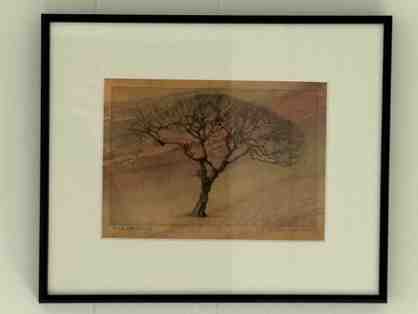 Monoprint called 'Awakening' by V Elbroch