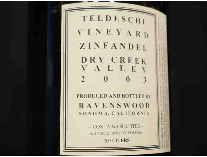 Three Liter Vertical 1999, 2000, '02, '04 Teldeschi Zinfandel, Ravenswood Winery, Sonoma