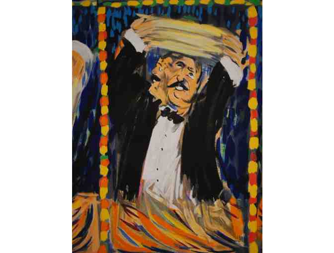 'Martini in Blue', Framed Serigraph, Guy Buffet Productions, Rio Vista CA