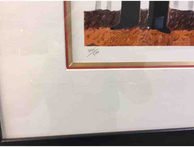 'Wine Tasting' Lithograph, Framed, Guy Buffet Productions, Rio Vista, CA