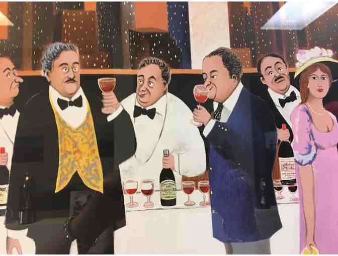 'Wine Tasting' Lithograph, Framed, Guy Buffet Productions, Rio Vista, CA
