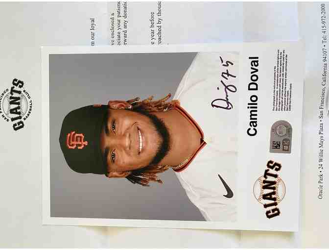 Signed Photo of Camilo Doval, San Francisco Giants