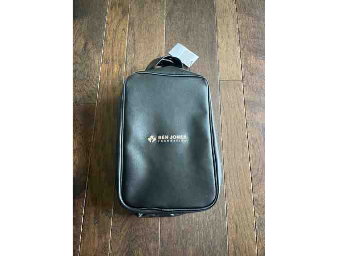 Ben Jones Foundation Leather Embroidered Shoe Bag - Black