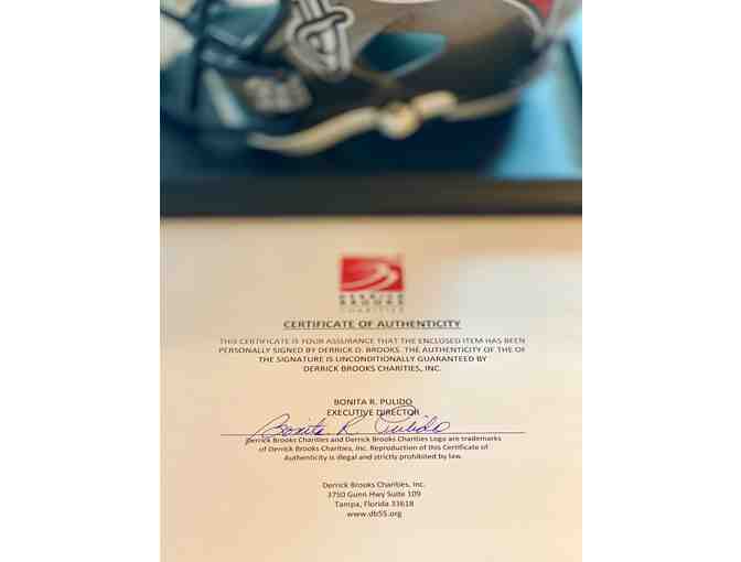 Derrick Books Autographed Tampa Bay Bucs Helmet