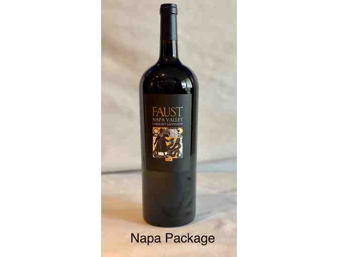 Napa Package - 4 Wine Tasting Experiences, Dinner for 2, Magnum Faust Cabernet Sauvgnion