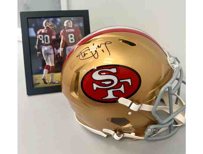 Autographed Helmet by Jerry Rice and Steve Young