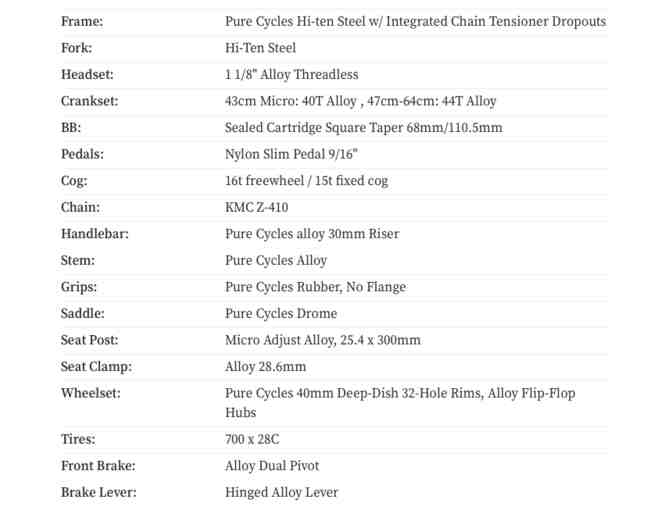 Super Cool PURE CYCLES Bicycle