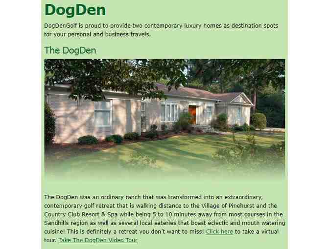 The Dog Den - Luxury Home and Golf at Pinehurst - 2 nights