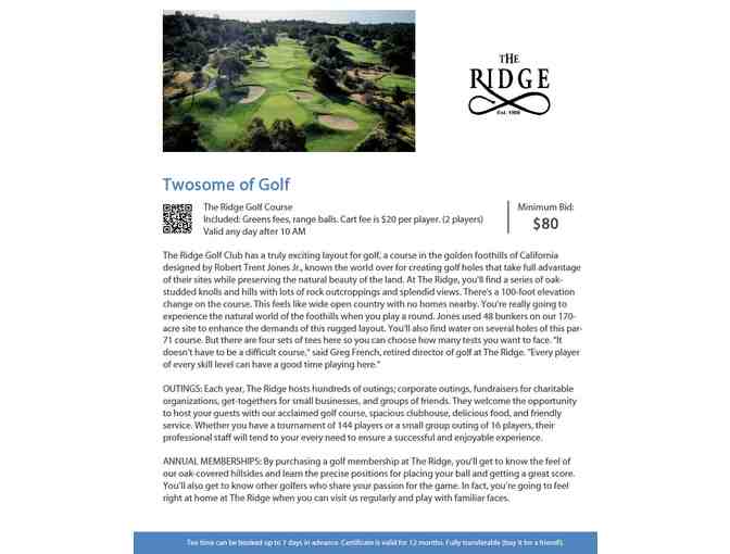 The Ridge Golf Course Twosome