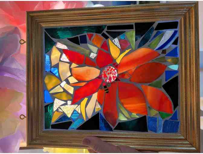 Glass on glass mosaic