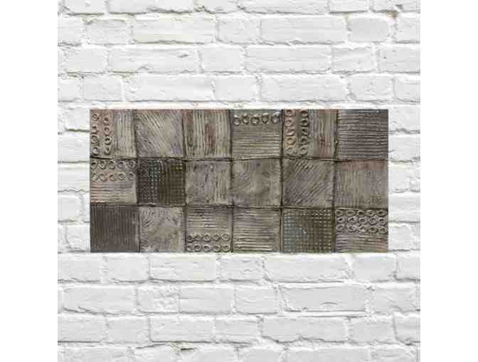 Gold and Silver Abstract set of 3 paintings (Benjamin Parker Gallery)