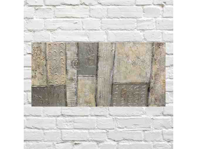 Gold and Silver Abstract set of 3 paintings (Benjamin Parker Gallery)