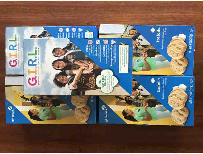 Girl scout cookies! Five boxes of trefoils from Troop 1685