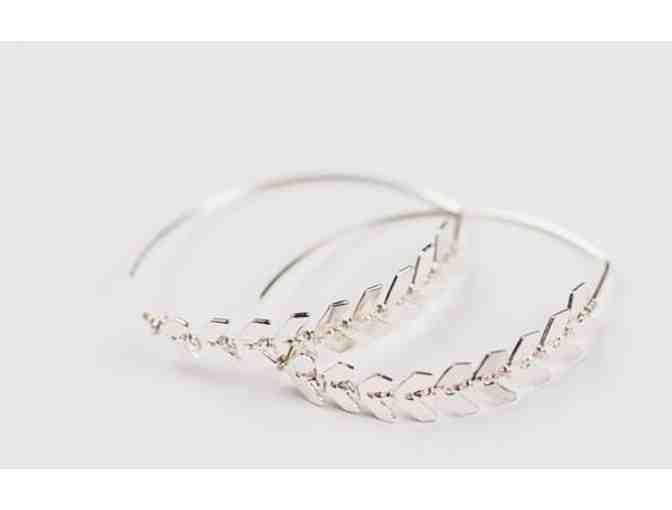Sarah Briggs Fishtail Hoop Earrings