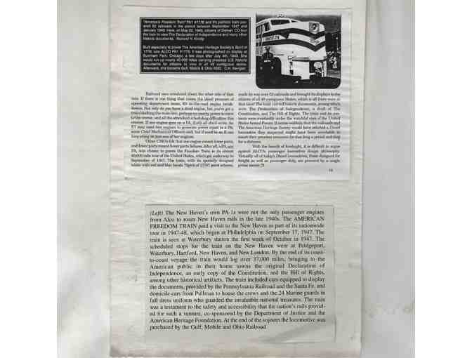 Professionally Framed Photos of the 1976 Freedom Train