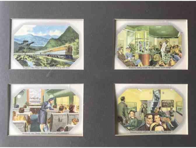 Vintage Chesapeake and Ohio Framed Calendar Artwork