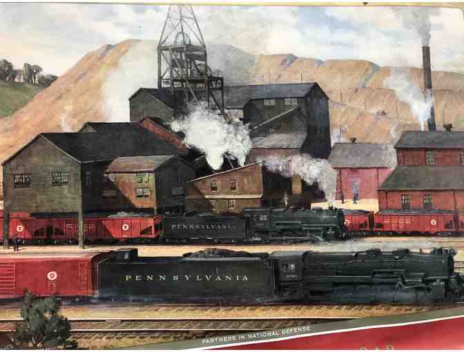 Original Pennsylvania RR Vintage 1942 Grif Teller PARTNERS IN NATIONAL DEFENSE