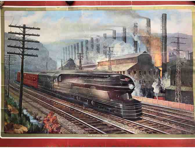 Original Pennsylvania Railroad Calendar Vintage 1941 Grif Teller THE STEEL KING